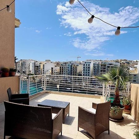 2 Bedroom Seafront Duplex Penthouse In The Heart Of Spinola Bay Saint Julian's Eksteriør bilde